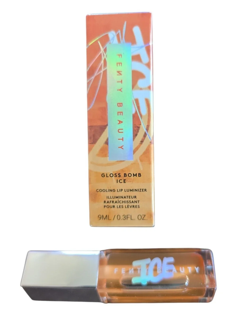 Fenty Beauty Glass Bomb NIB Ice melon Cooling Lip Luminizer Mellon Chillz 9ml